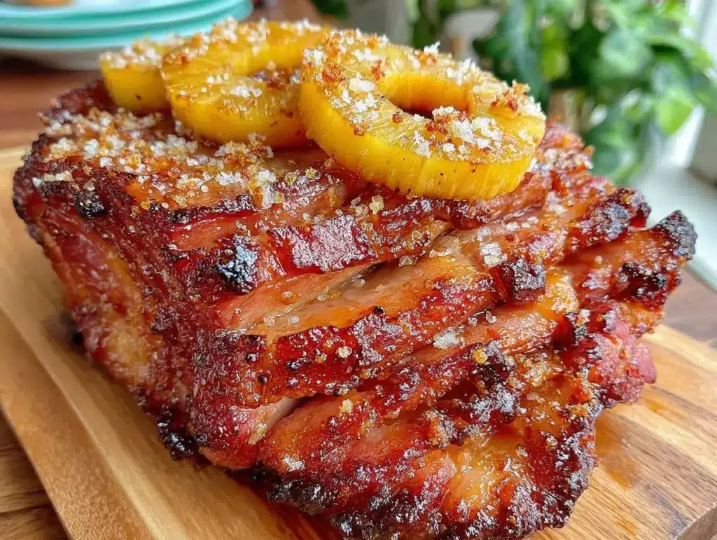 savory honey glazed ham - featured image