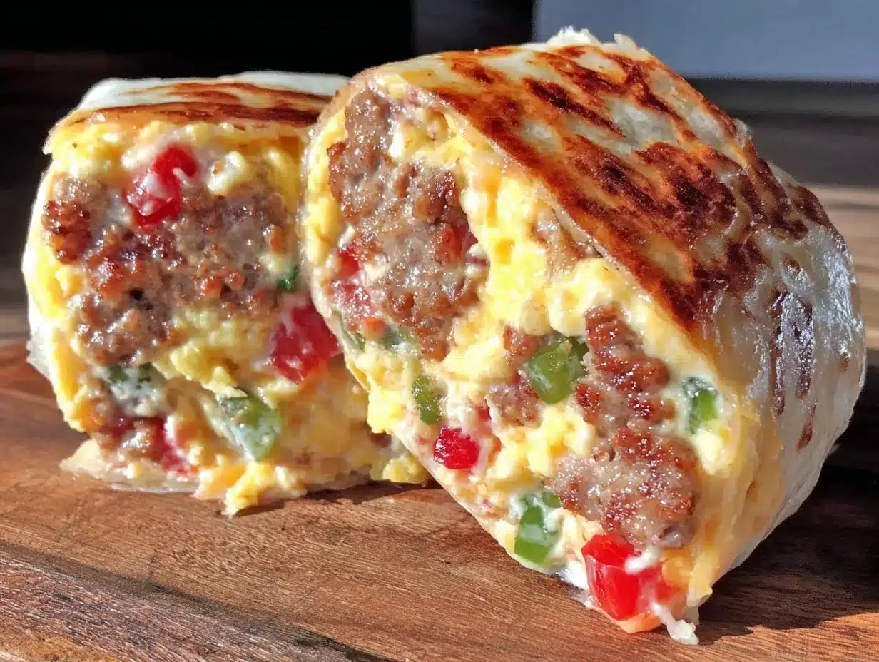 savory loaded breakfast burrito preparation steps