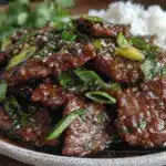 savory Mongolian beef - featured image