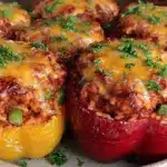 savory stuffed bell peppers - featured image