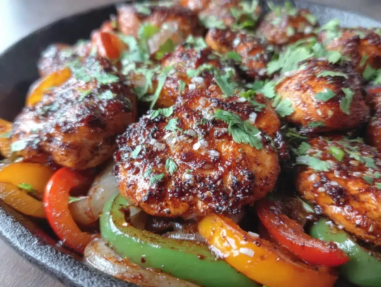 sheet pan chicken fajitas preparation steps