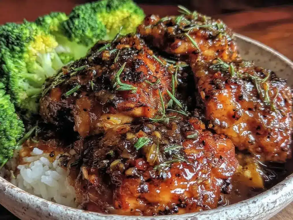 slow cooker honey garlic chicken - featured image