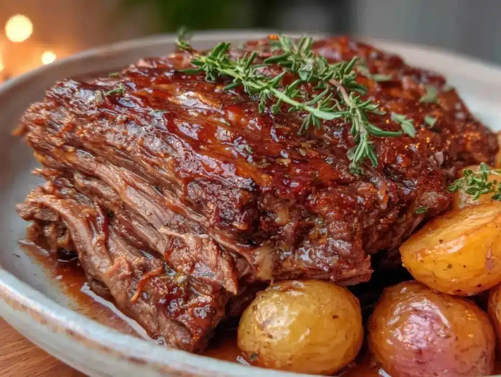 slow cooker mississippi pot roast - featured image
