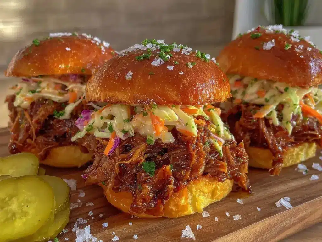 smoked pulled pork sliders - featured image