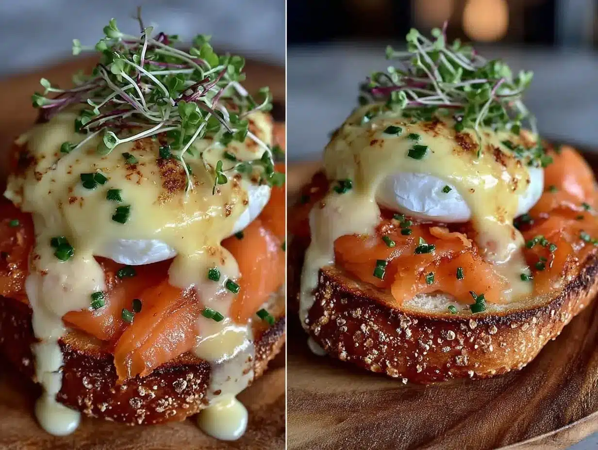 smoked salmon benedict preparation steps