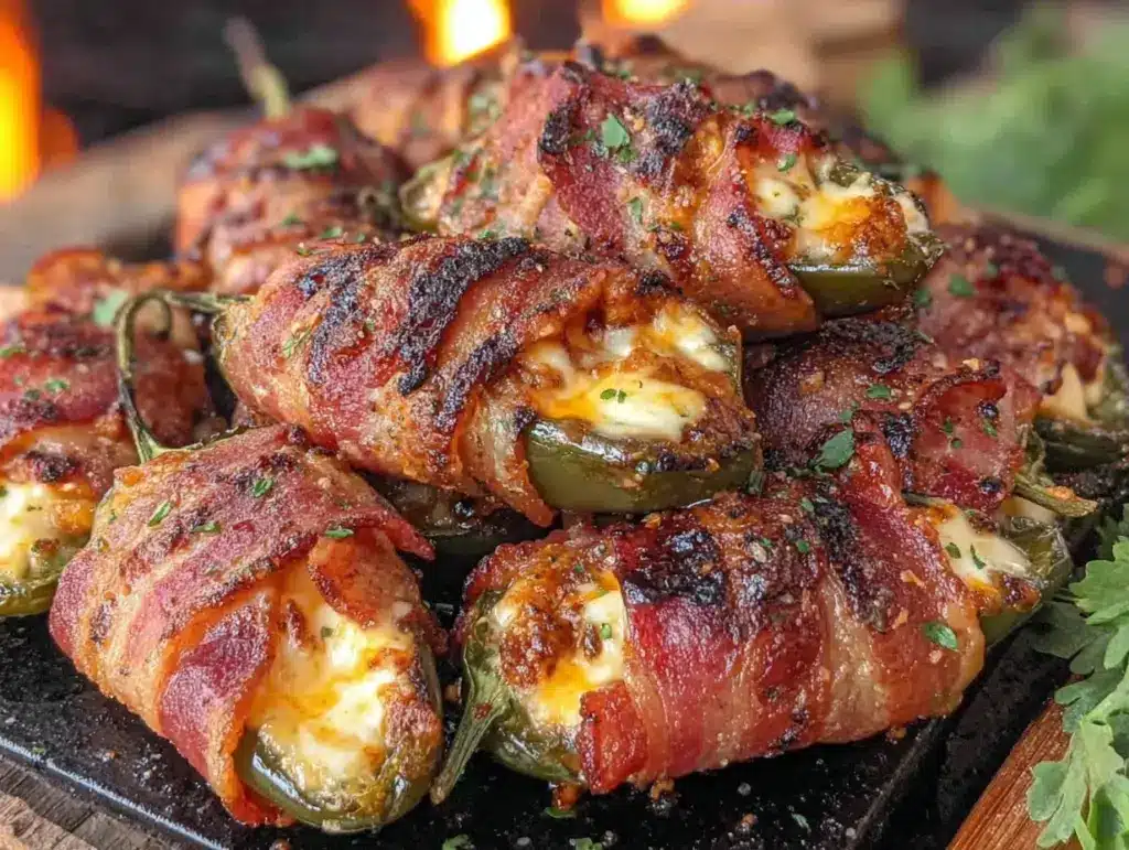 smoky bacon-wrapped jalapeño poppers - featured image
