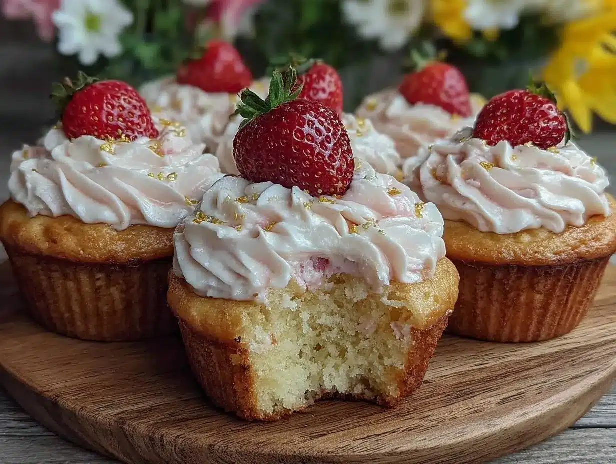 strawberry champagne cupcakes preparation steps