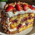 Strawberry Crunch Cake Recipe - featured image