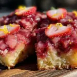 tangy strawberry lemonade bars - featured image