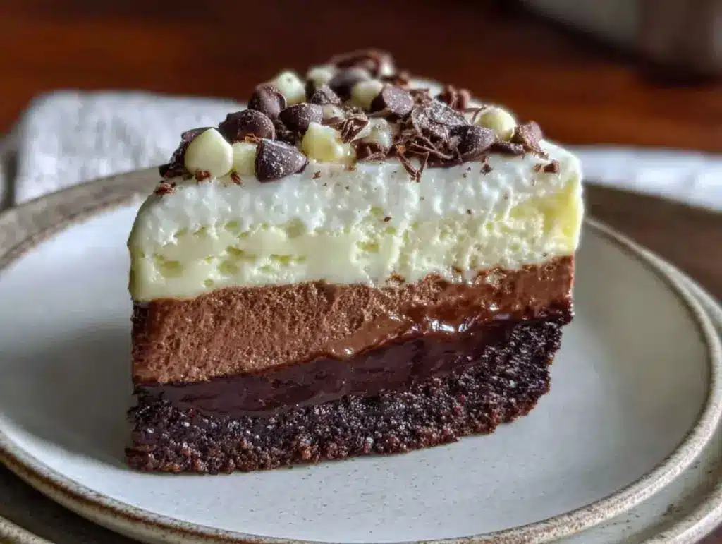 triple chocolate mousse cake - featured image