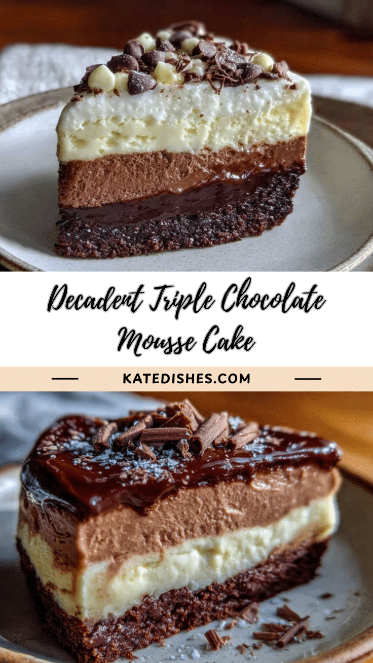 triple chocolate mousse cake recipe