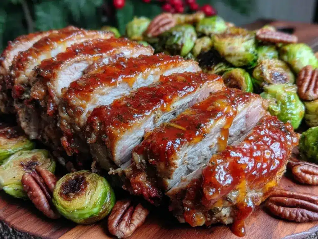 apple cider glazed pork tenderloin - featured image