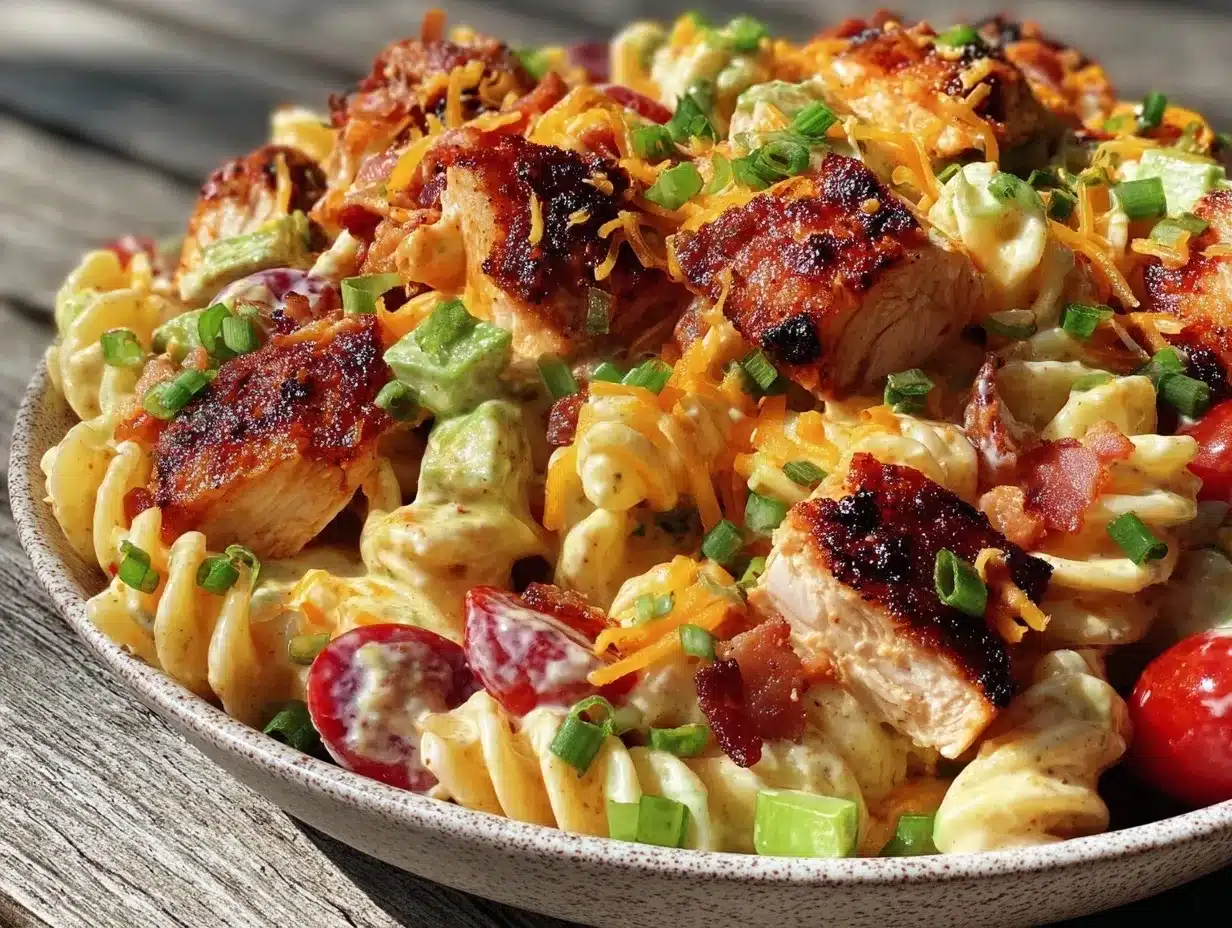 BBQ Ranch Chicken Pasta Salad preparation steps