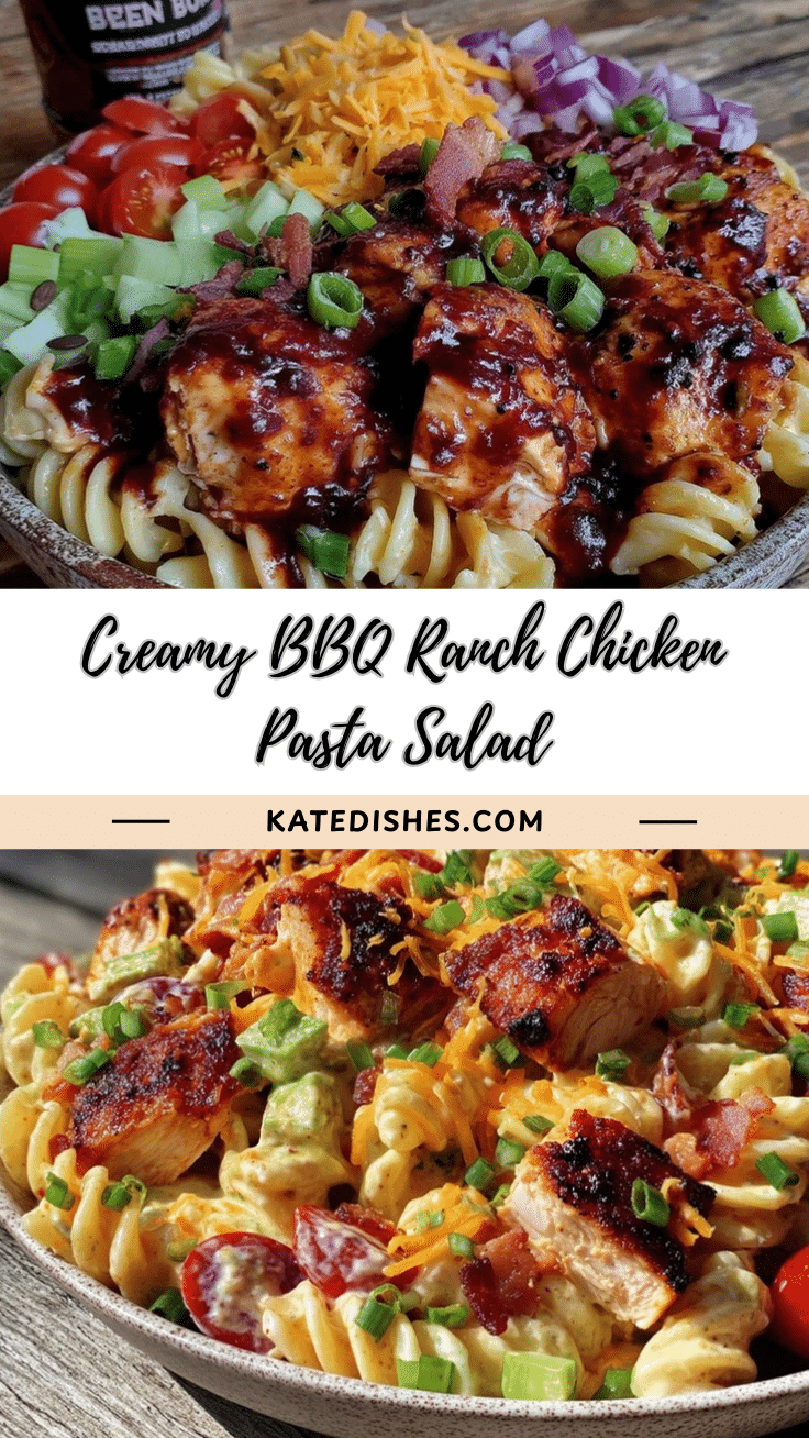 BBQ Ranch Chicken Pasta Salad recipe