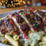 blackened chicken alfredo - featured image