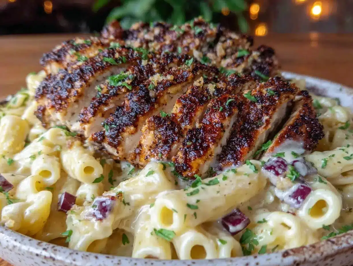 blackened chicken alfredo preparation steps
