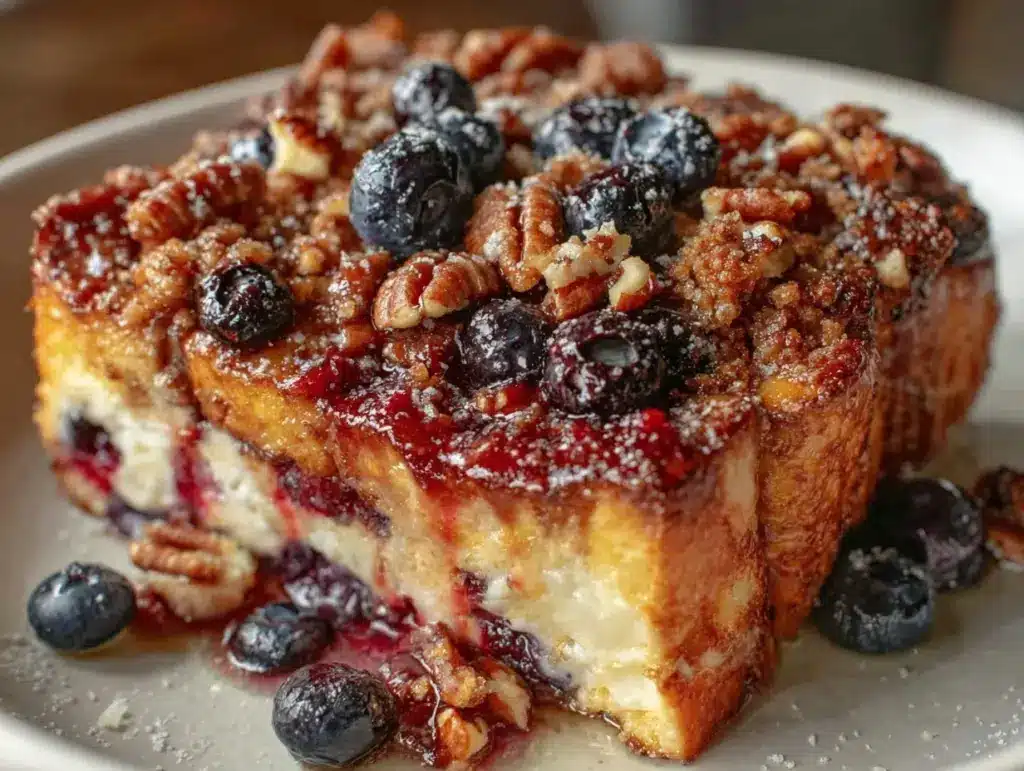 blueberry lemon french toast bake - featured image
