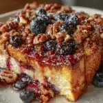 blueberry lemon french toast bake - featured image