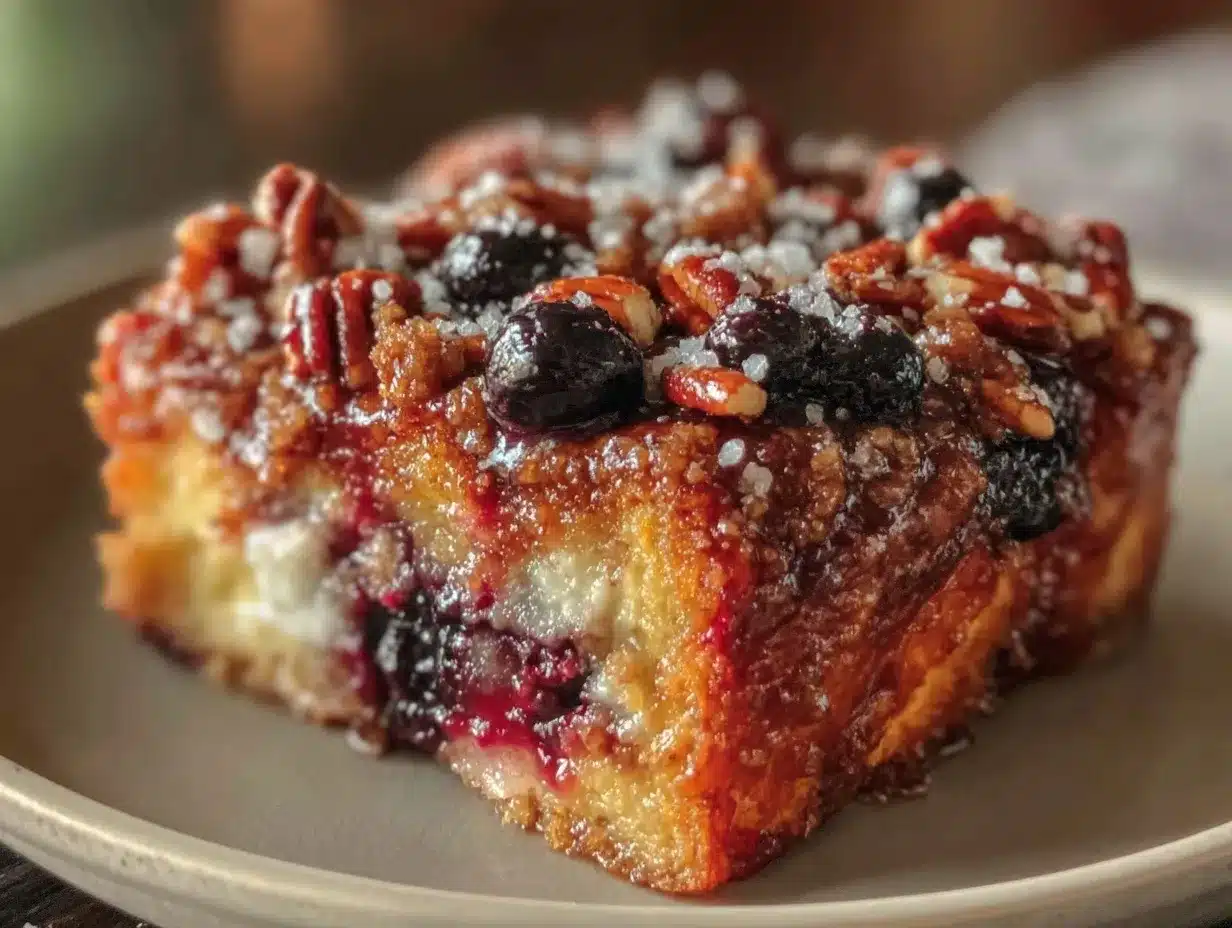 blueberry lemon french toast bake preparation steps