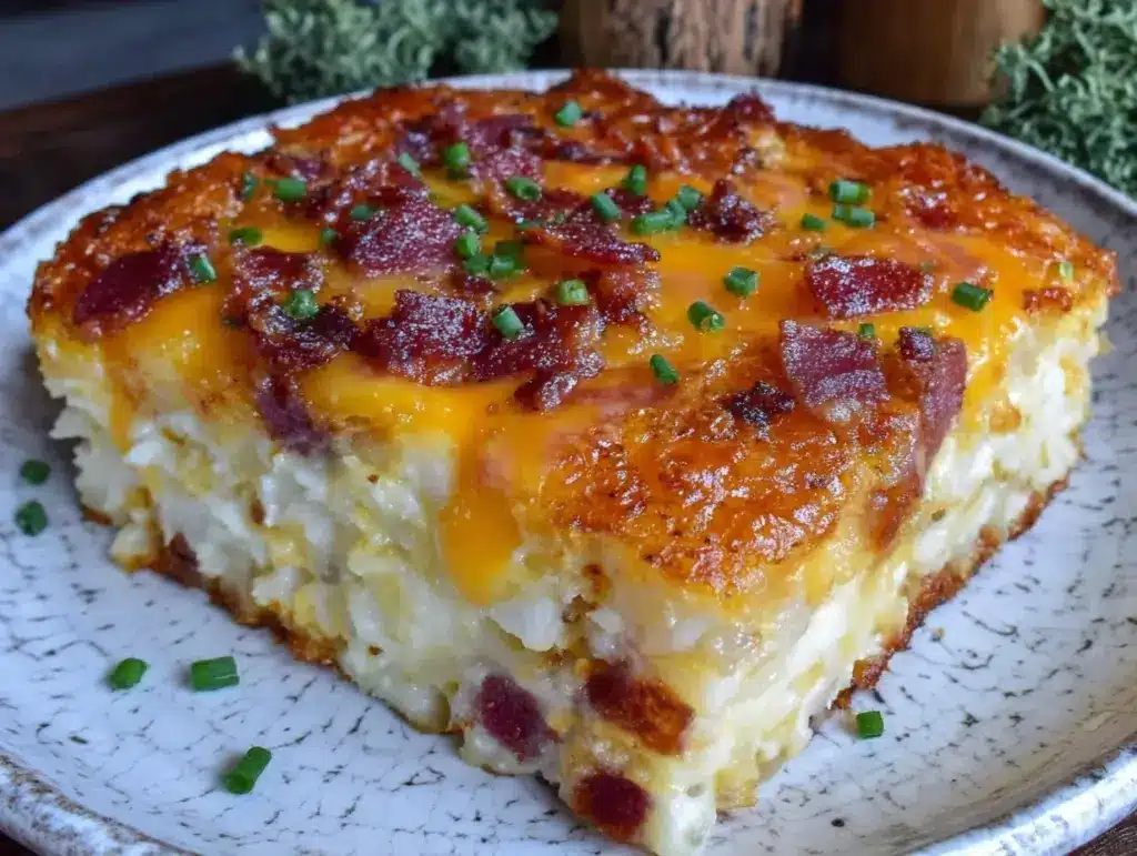 breakfast potato casserole with smoked gouda - featured image