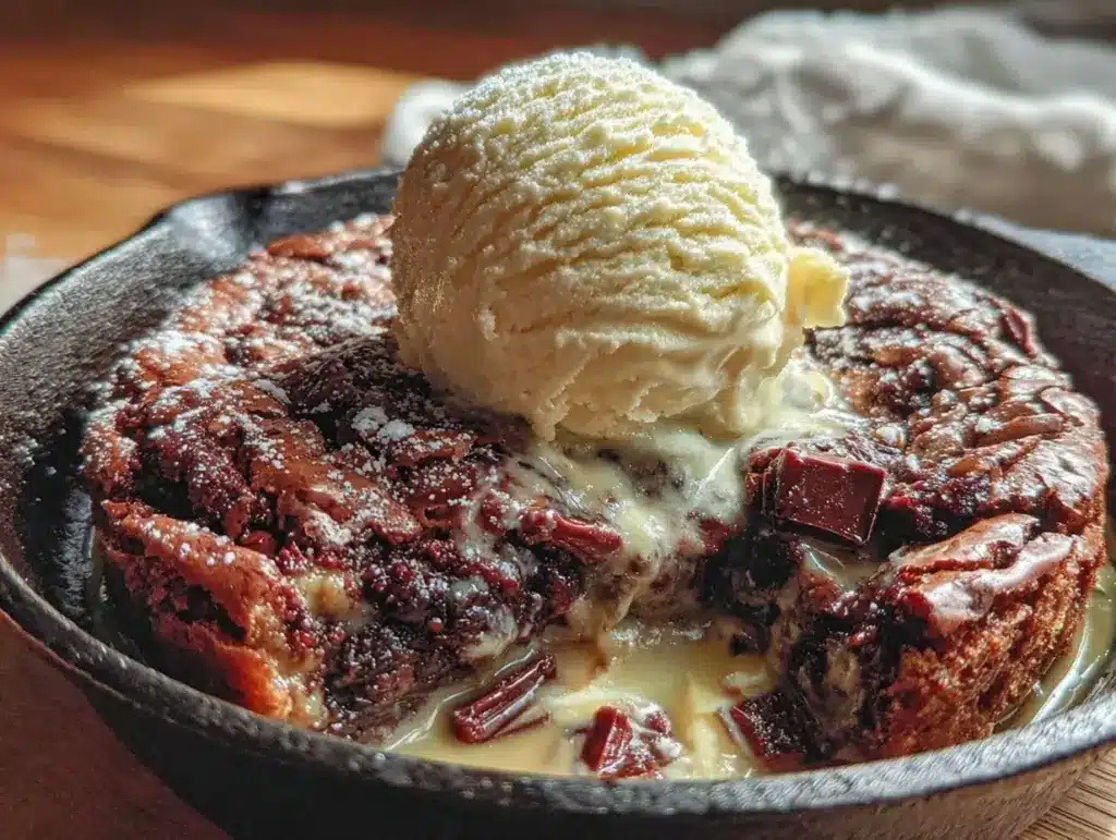 brownie mix cookie skillet - featured image