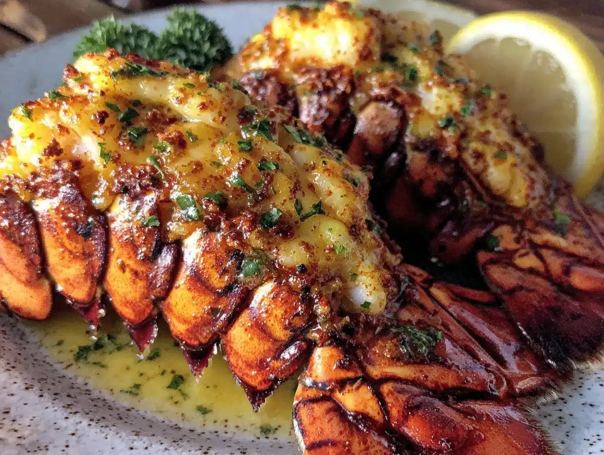 Cajun butter grilled lobster tails preparation steps