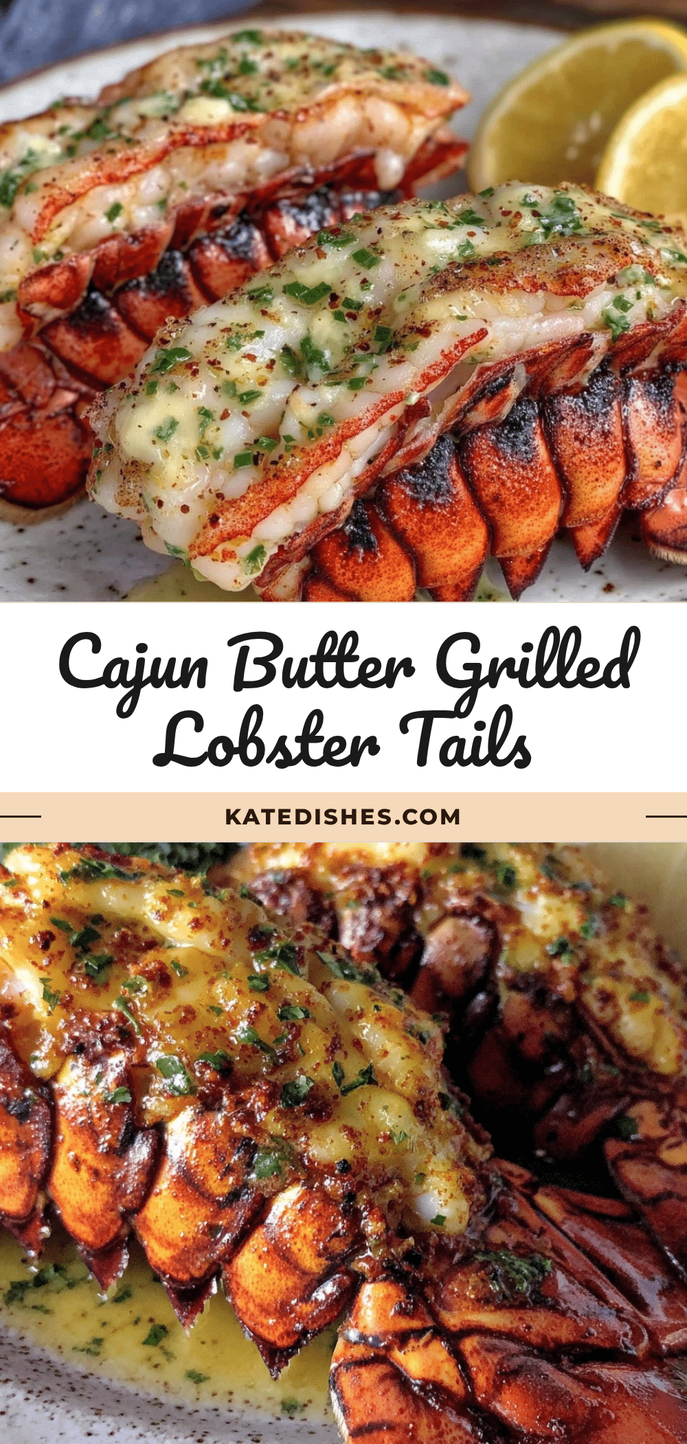 Cajun butter grilled lobster tails recipe