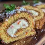 carrot cake swiss roll - featured image