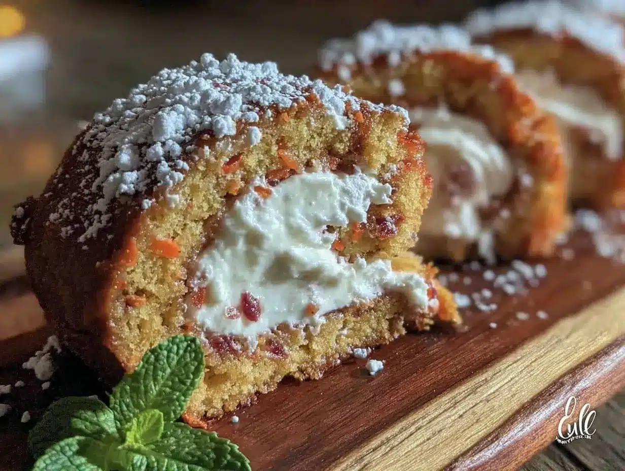 carrot cake swiss roll preparation steps