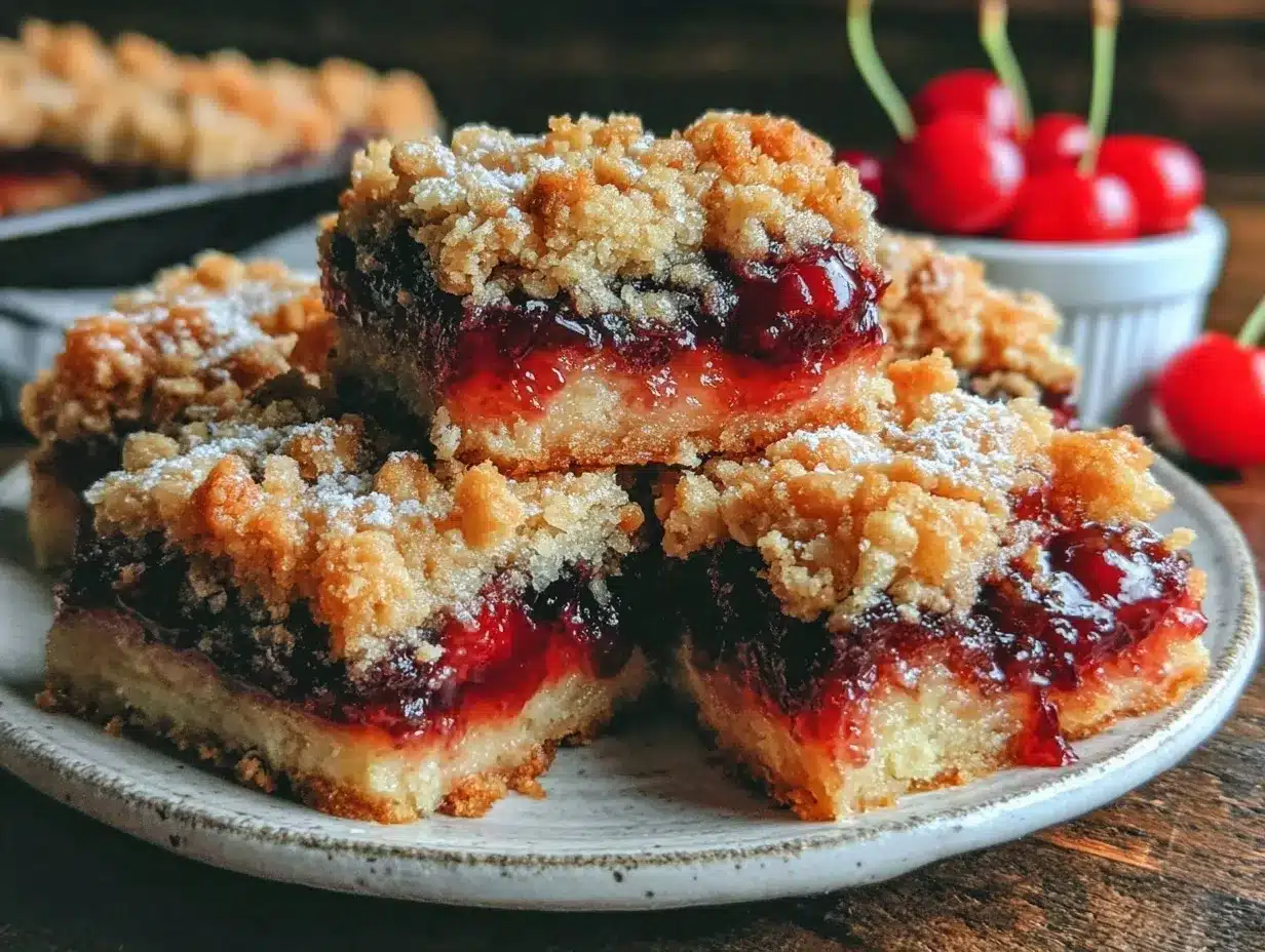 cherry pie bars preparation steps
