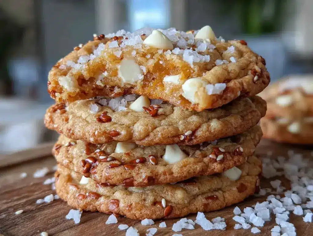 chewy tahini sesame cookies - featured image
