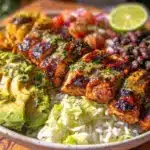 chicken burrito bowl meal prep - featured image