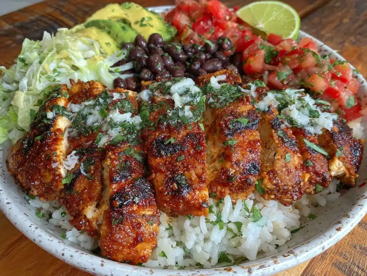 chicken burrito bowl meal prep preparation steps