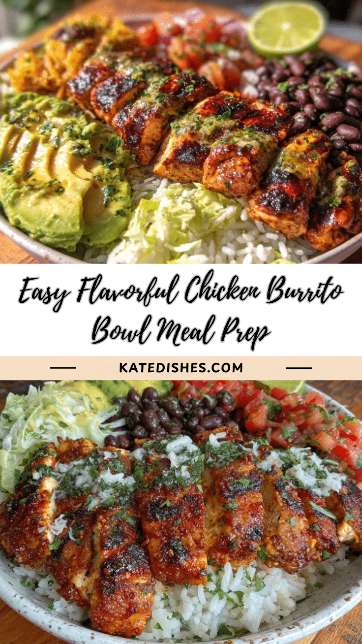 chicken burrito bowl meal prep recipe