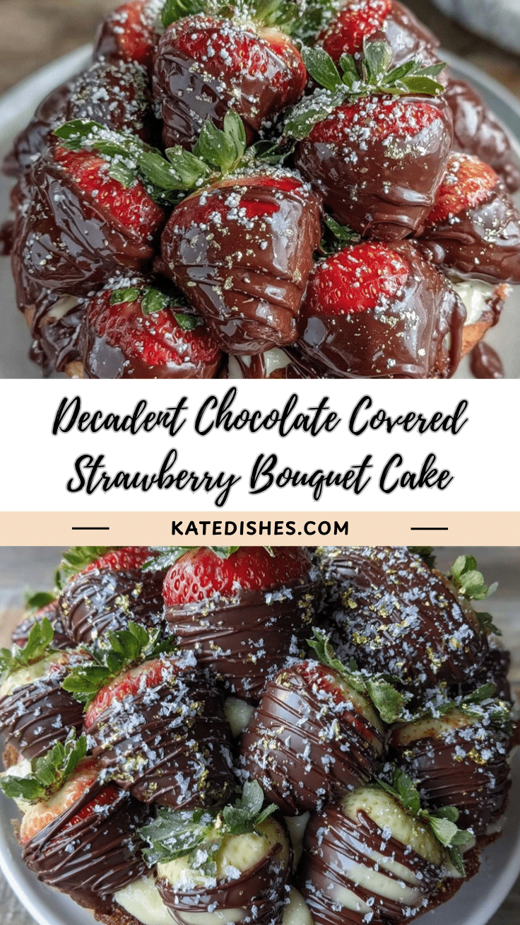 chocolate covered strawberry bouquet cake recipe