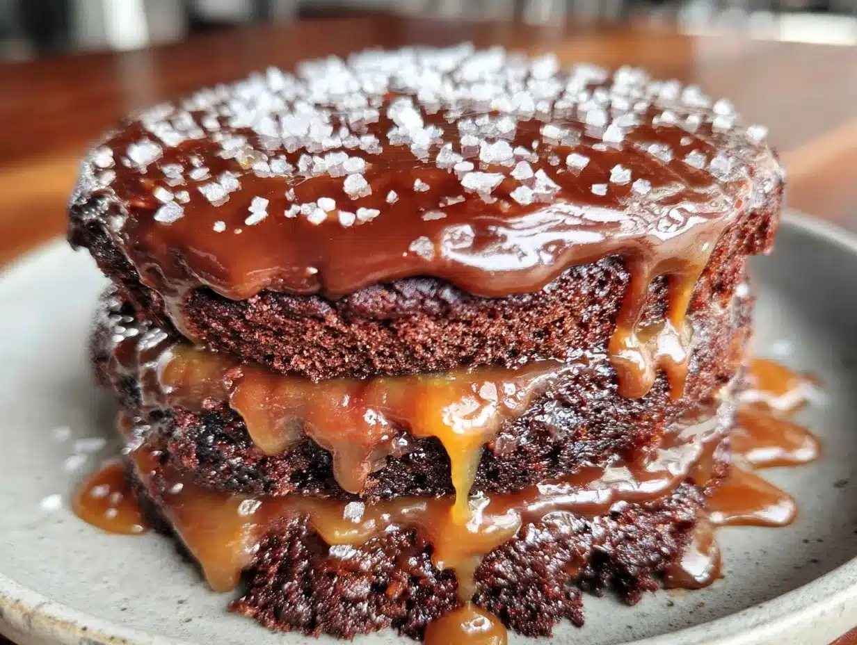 chocolate stout layer cake preparation steps