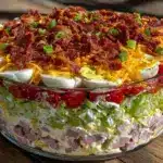 classic creamy old-fashioned seven layer salad - featured image