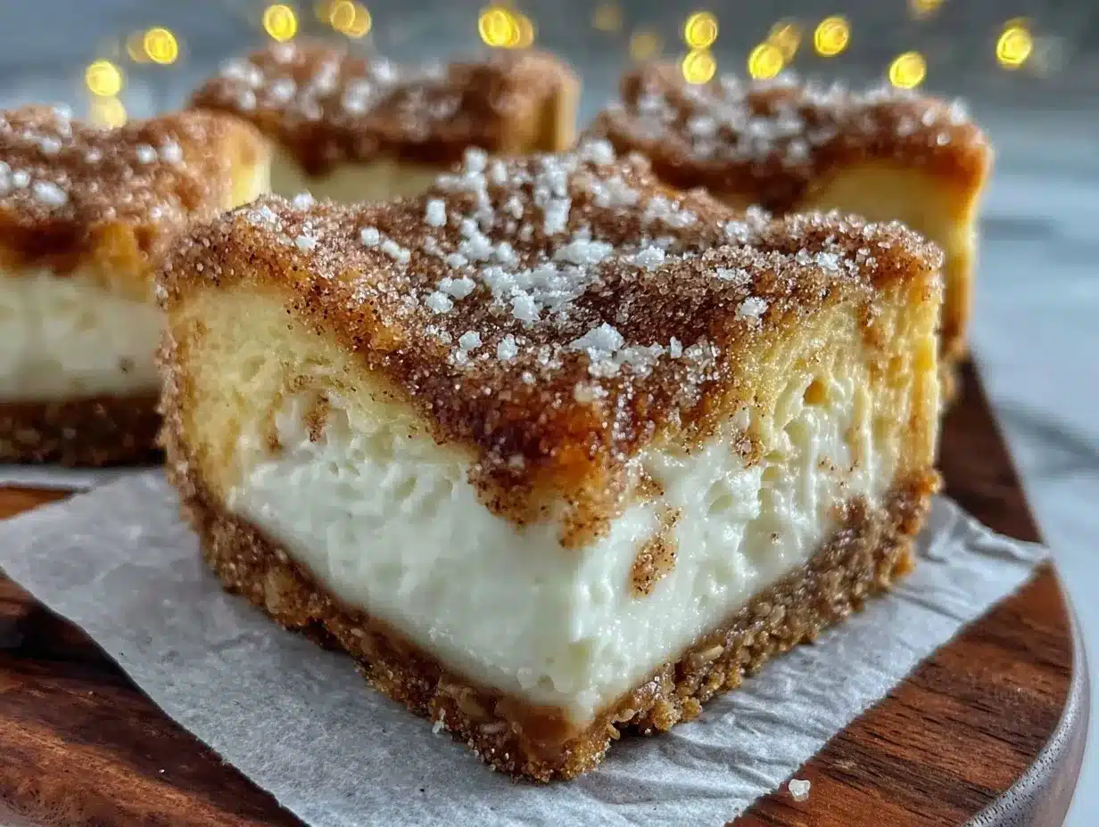 creamy churro cheesecake bars preparation steps