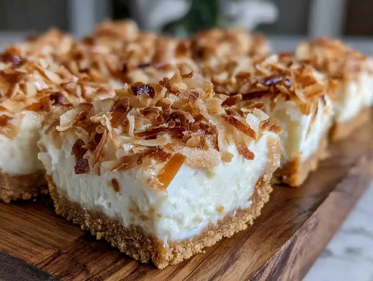 creamy coconut cream pie bars preparation steps