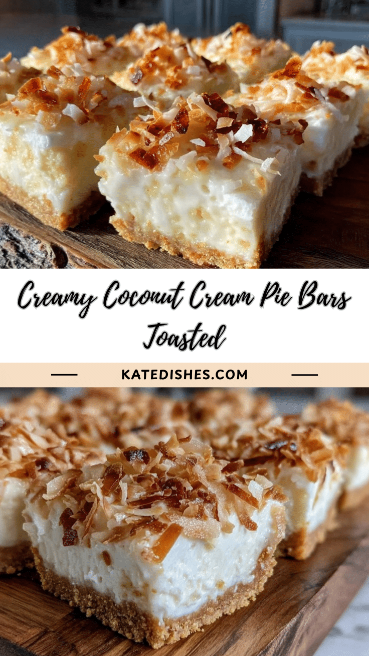 creamy coconut cream pie bars recipe