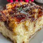 creamy crème brûlée french toast bake - featured image