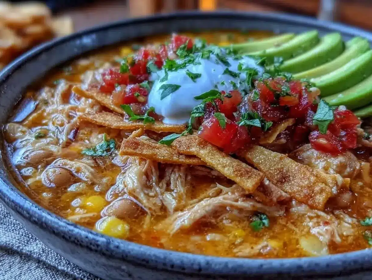creamy crockpot chicken tortilla soup preparation steps