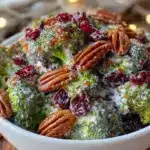 creamy crunchy broccoli salad - featured image