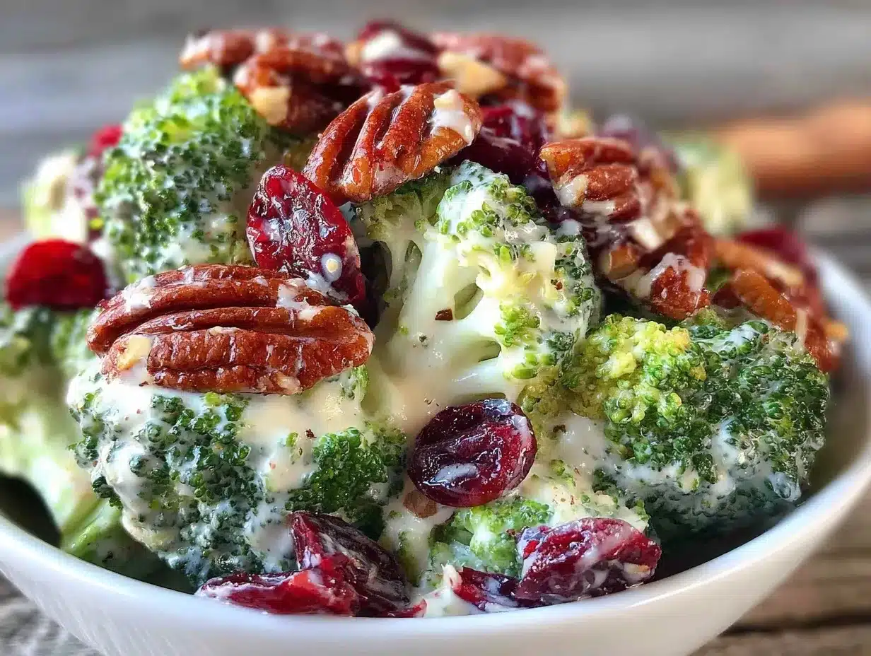 creamy crunchy broccoli salad preparation steps