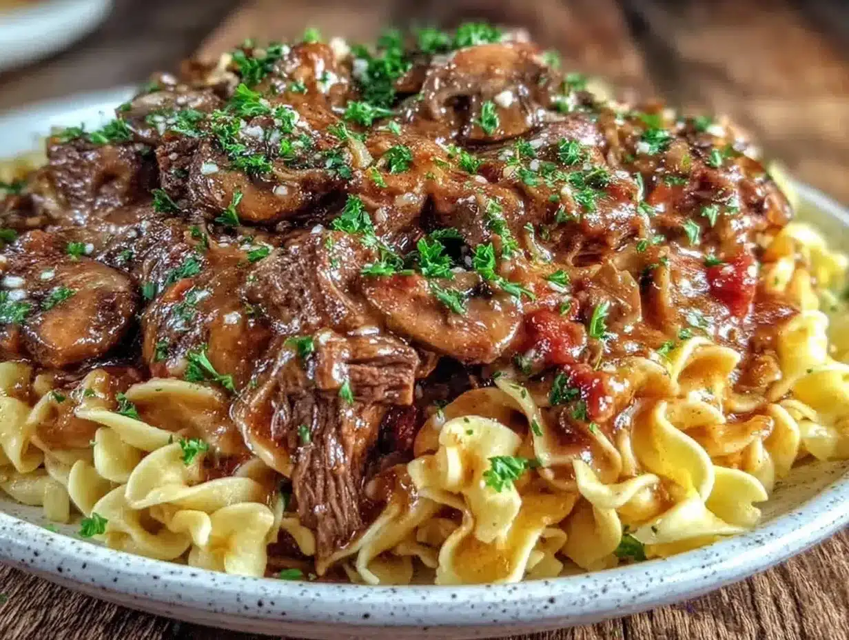 creamy homemade beef stroganoff preparation steps
