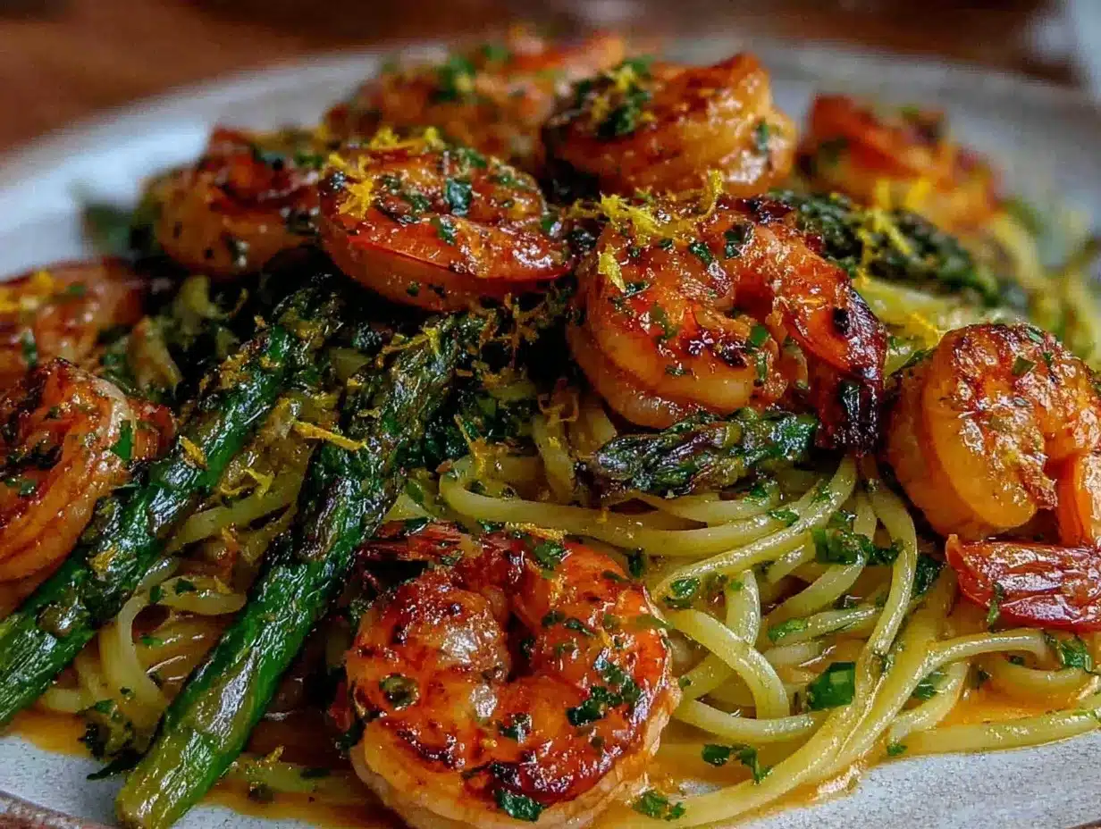 creamy lemon butter shrimp pasta preparation steps