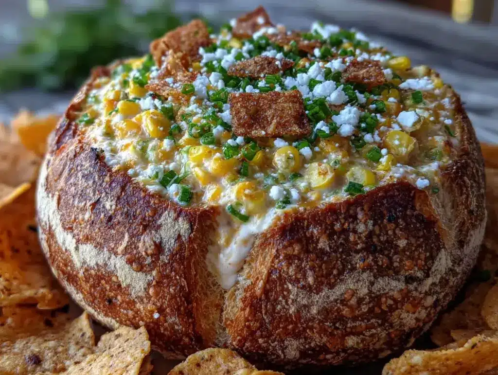creamy mexican street corn dip - featured image