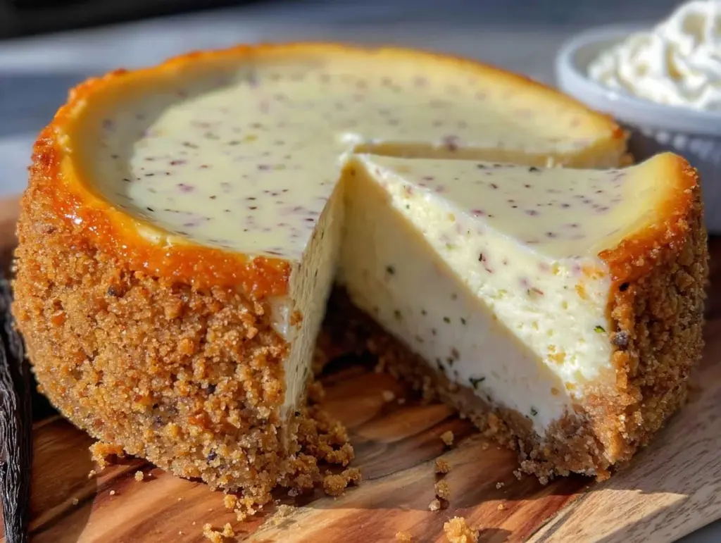 creamy New York style baked cheesecake - featured image