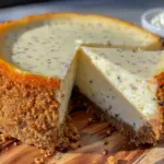 creamy New York style baked cheesecake - featured image