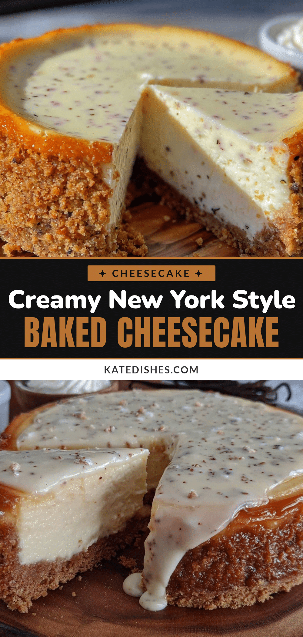 creamy New York style baked cheesecake recipe